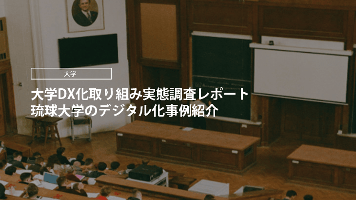【2024年版】大学DX化取り組み実態調査レポート｜琉球大学のデジタル化事例紹介
